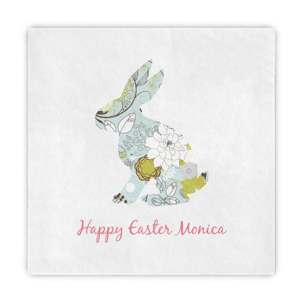 Custom Easter Birdhouses Decorative Paper Napkins (Personalized)