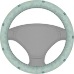 Easter Birdhouses Steering Wheel Cover