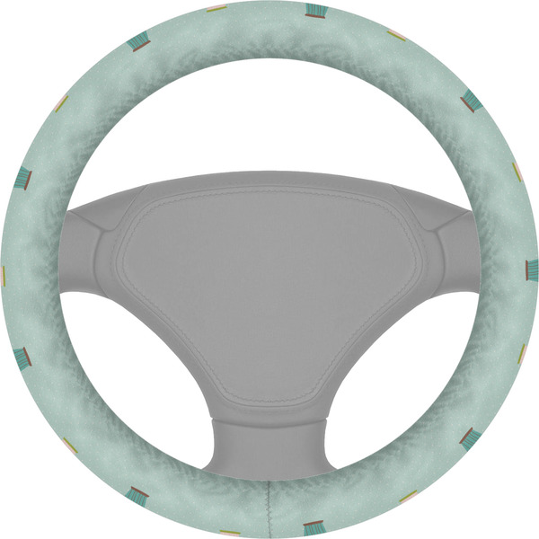 Custom Easter Birdhouses Steering Wheel Cover