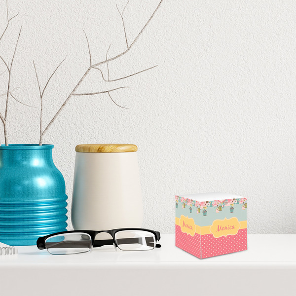 Easter Birdhouses Sticky Note Cube - LIFESTYLE