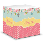 Easter Birdhouses Sticky Note Cube (Personalized)