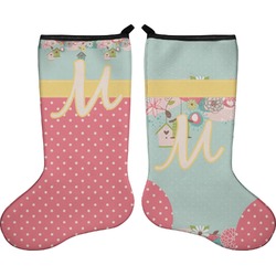 Easter Birdhouses Holiday Stocking - Double-Sided - Neoprene (Personalized)