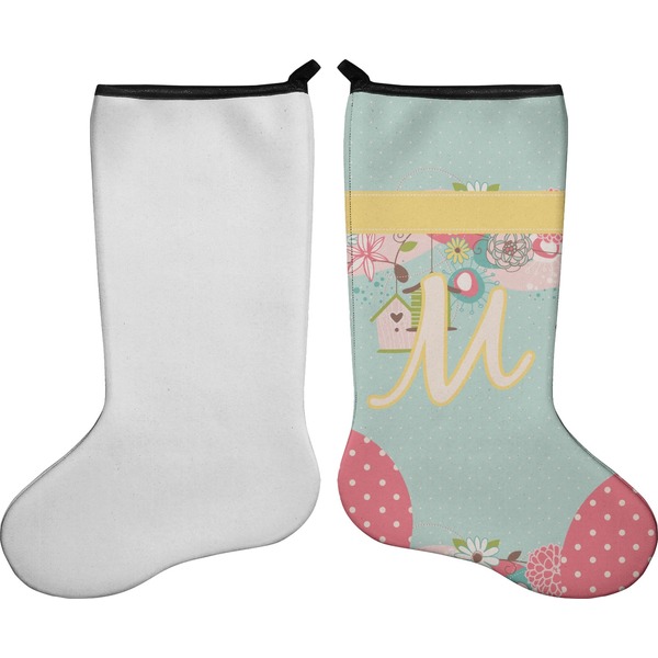 Easter Birdhouses Stocking - Single-Sided - Approval