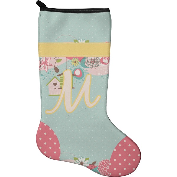 Custom Easter Birdhouses Holiday Stocking - Neoprene (Personalized)
