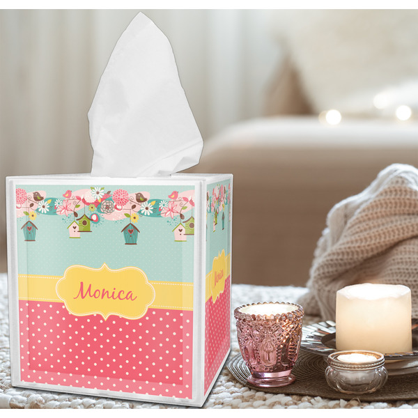 Easter Birdhouses Tissue Box - LIFESTYLE