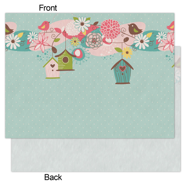 Easter Birdhouses Tissue Paper - Heavyweight - Large - Front & Back