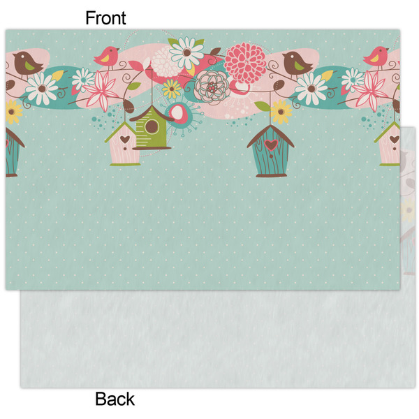 Easter Birdhouses Tissue Paper - Heavyweight - XL - Front & Back
