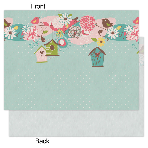 Easter Birdhouses Tissue Paper - Lightweight - Large - Front & Back
