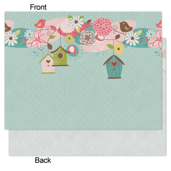 Easter Birdhouses Tissue Paper - Lightweight - Medium - Front & Back