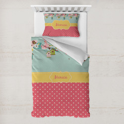 Easter Birdhouses Toddler Bedding Set - With Pillowcase (Personalized)