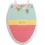 Easter Birdhouses Toilet Seat Decal - Elongated (Personalized)