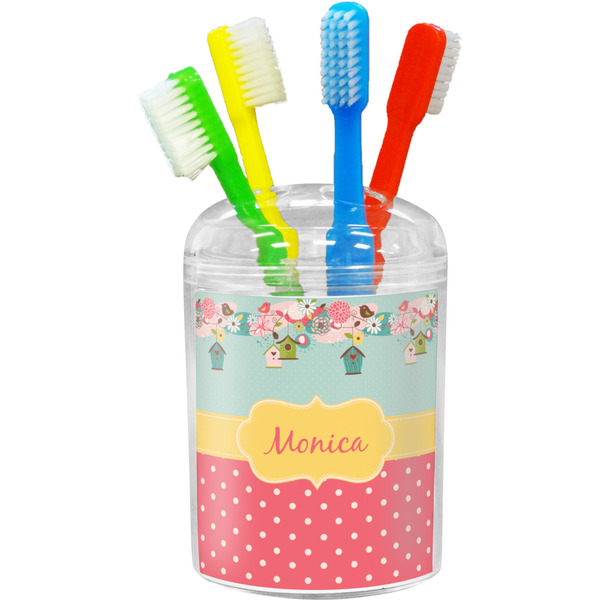 Custom Easter Birdhouses Toothbrush Holder (Personalized)