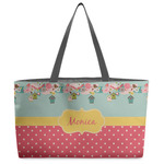 Easter Birdhouses Beach Totes Bag - w/ Black Handles (Personalized)