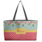 Easter Birdhouses Tote w/Black Handles - Front View