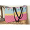 Easter Birdhouses Tote w/Black Handles - Lifestyle View