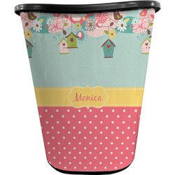 Easter Birdhouses Waste Basket - Single Sided (Black) (Personalized)