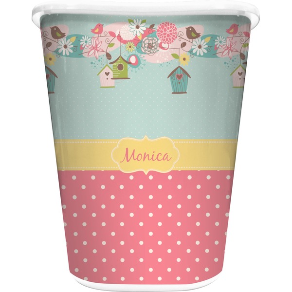 Custom Easter Birdhouses Waste Basket (Personalized)