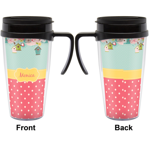 Easter Birdhouses Travel Mug with Black Handle - Approval