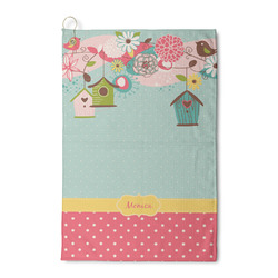 Easter Birdhouses Waffle Weave Golf Towel (Personalized)