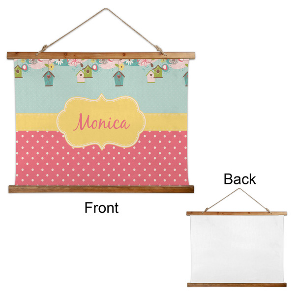 Easter Birdhouses Wall Hanging Tapestry - Landscape - APPROVAL