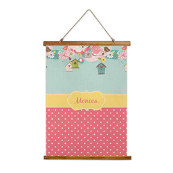 Easter Birdhouses Wall Hanging Tapestry - Tall (Personalized)