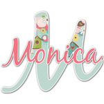 Easter Birdhouses Name & Initial Decal - Custom Sized (Personalized)