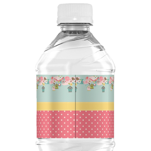 Easter Birdhouses Water Bottle Label - Back View