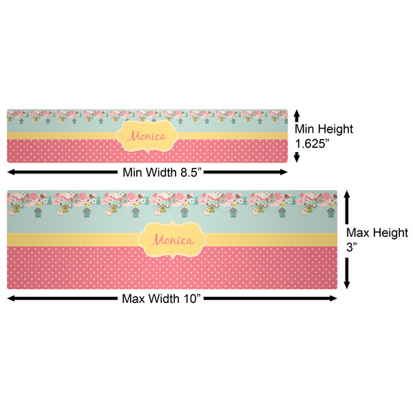 Easter Birdhouses Water Bottle Labels w/ Dimensions