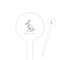 Easter Birdhouses 4" Round Plastic Food Picks - White - Single Sided (Personalized)