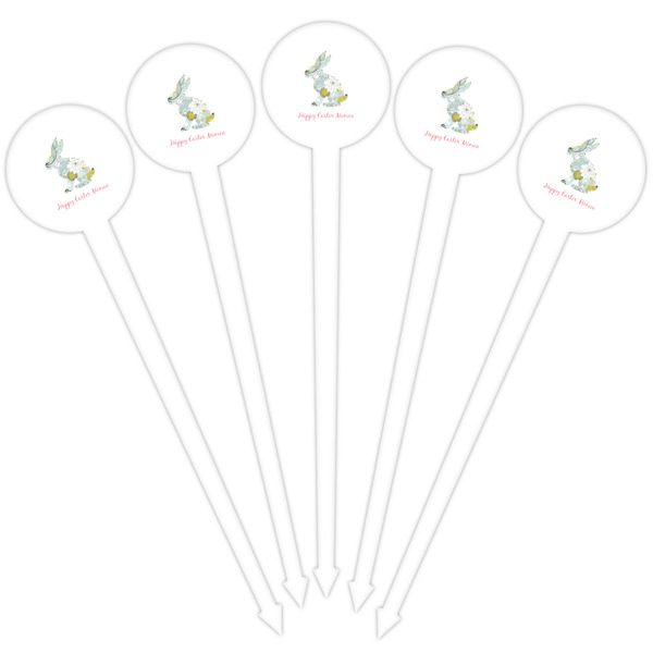 Easter Birdhouses White Plastic 4" Food Pick - Round - Fan View