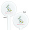 Easter Birdhouses White Plastic 5.5" Stir Stick - Double Sided - Round - Front & Back