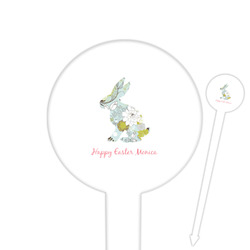 Easter Birdhouses Cocktail Picks - Round Plastic (Personalized)