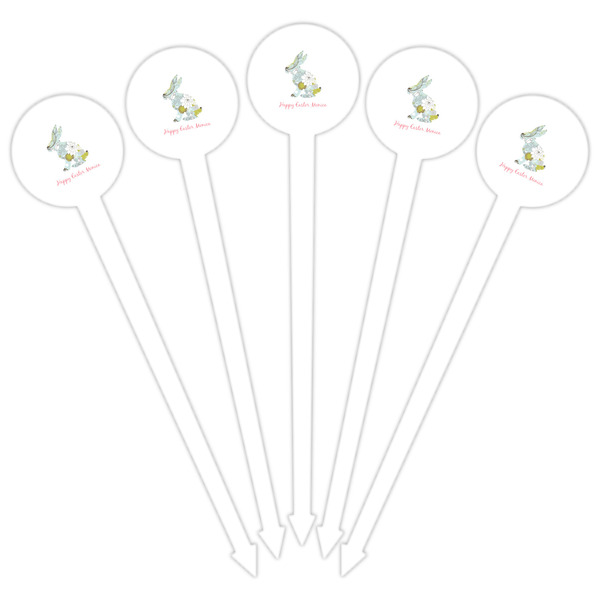 Easter Birdhouses White Plastic 6" Food Pick - Round - Fan View