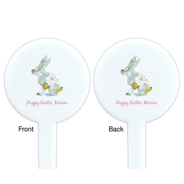 Easter Birdhouses White Plastic 7" Stir Stick - Double Sided - Round - Front & Back