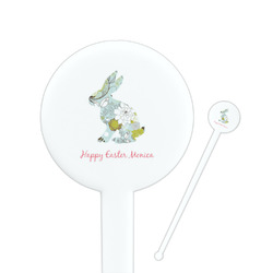 Easter Birdhouses 7" Round Plastic Stir Sticks - White - Double Sided (Personalized)