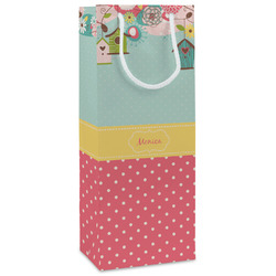 Easter Birdhouses Wine Gift Bags (Personalized)