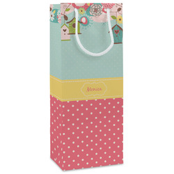 Easter Birdhouses Wine Gift Bags - Matte (Personalized)