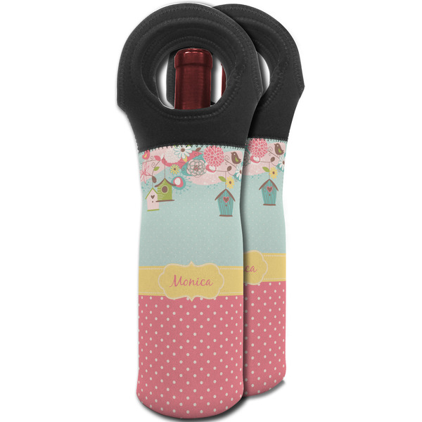 Easter Birdhouses Wine Tote Bag - MAIN