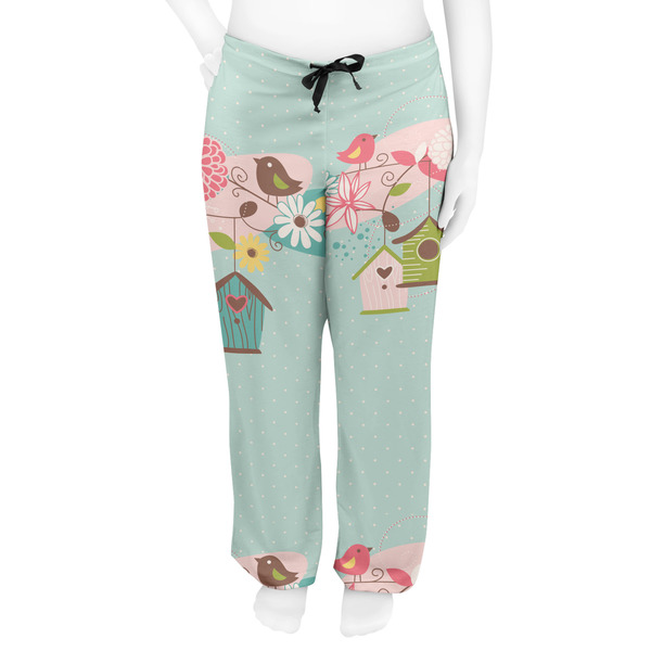Easter Birdhouses Women's Pj on model - Front