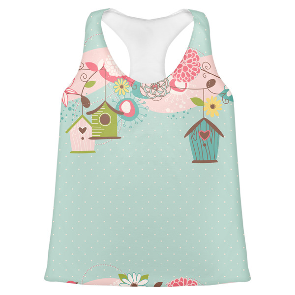 Custom Easter Birdhouses Womens Racerback Tank Top - X Large