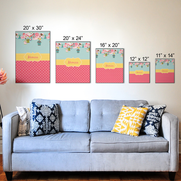 Easter Birdhouses Wood Prints - Size Comparison