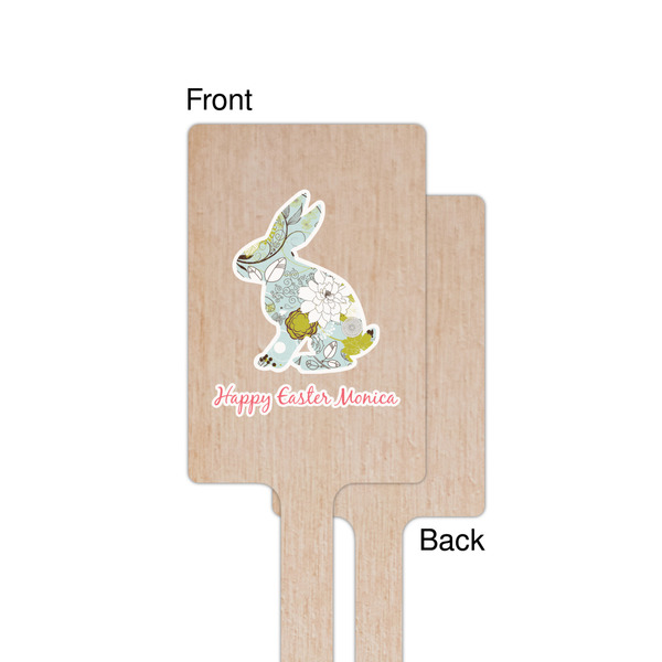 Easter Birdhouses Wooden 6.25" Stir Stick - Rectangular - Single - Front & Back