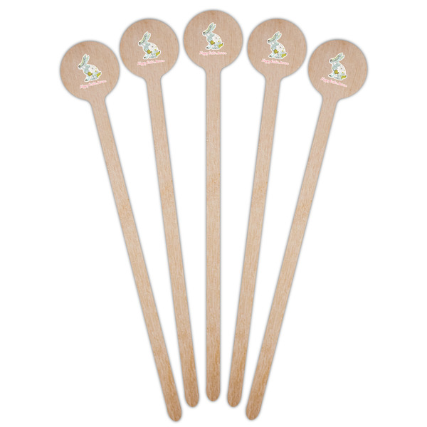 Easter Birdhouses Wooden 6" Stir Stick - Round - Fan View