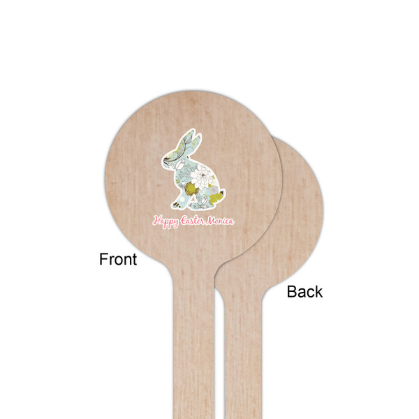 Easter Birdhouses Wooden 6" Stir Stick - Round - Single Sided - Front & Back