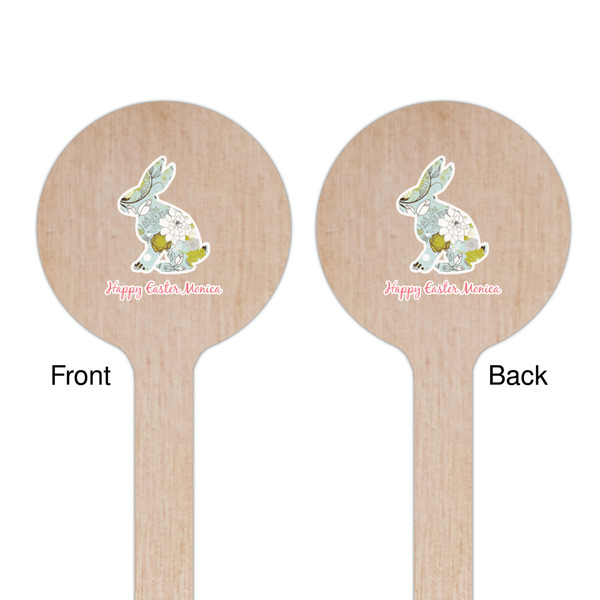 Easter Birdhouses Wooden 7.5" Stir Stick - Round - Double Sided - Front & Back