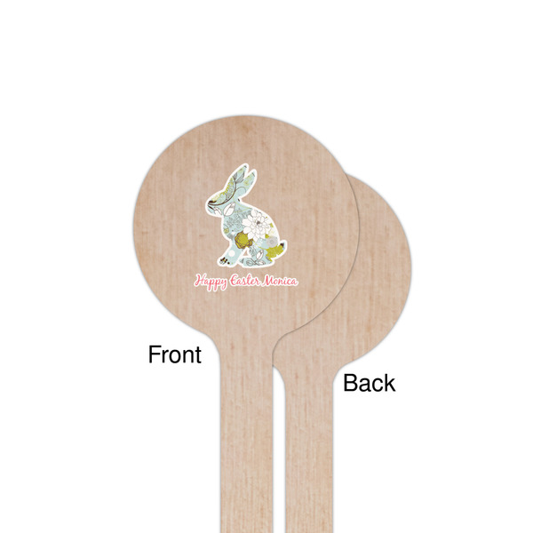 Easter Birdhouses Wooden 7.5" Stir Stick - Round - Single Sided - Front & Back