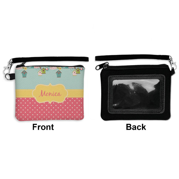 Easter Birdhouses Wristlet ID Cases - Front & Back