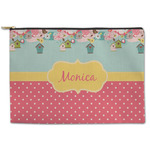 Easter Birdhouses Zipper Pouch - Large - 12.5"x8.5" (Personalized)