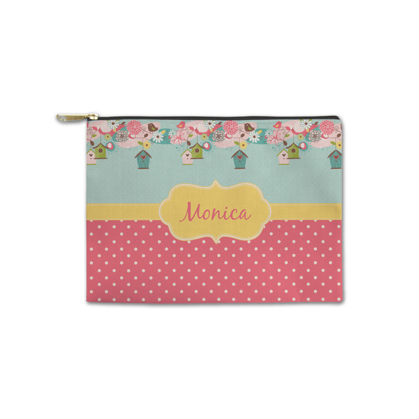 Custom Easter Birdhouses Zipper Pouch - Small - 8.5"x6" (Personalized)