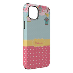 Easter Birdhouses iPhone Case - Rubber Lined - iPhone 14 Plus (Personalized)